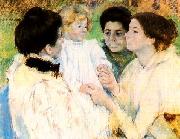 Mary Cassatt Women Admiring a Child oil on canvas